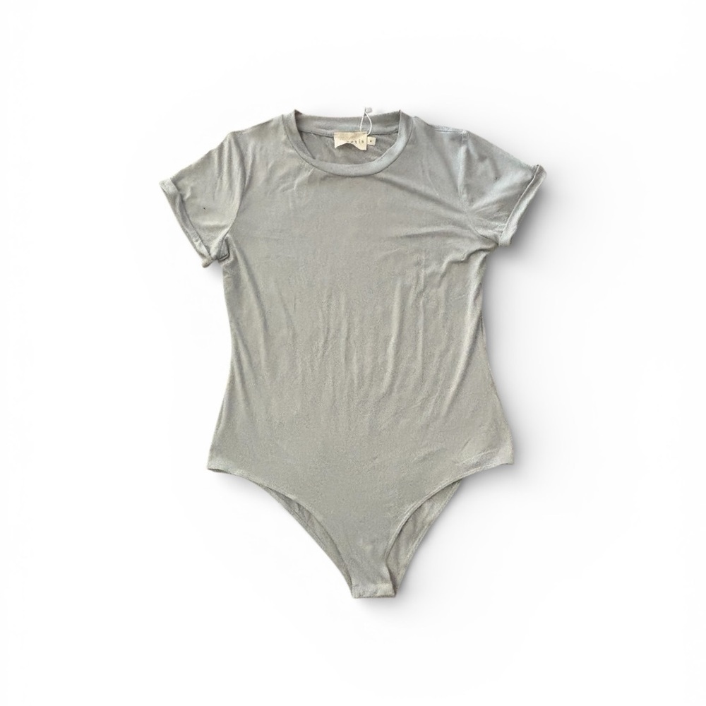 Gray Short Sleeve Bodysuit - Picture 1 of 6